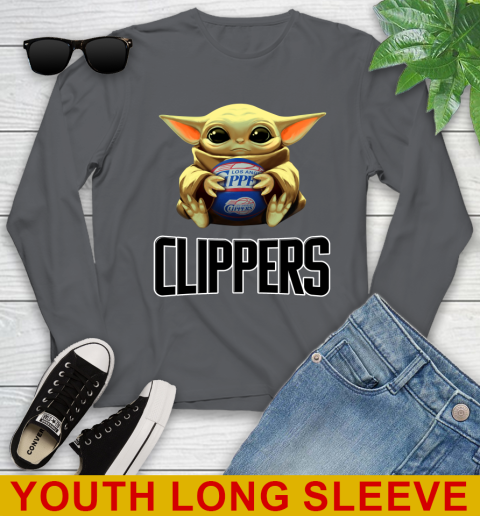 NBA Basketball LA Clippers Star Wars Baby Yoda Shirt 130