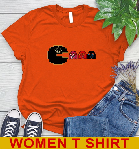 New Orleans Saints NFL Football Pac Man Champion Women's T-Shirt 4