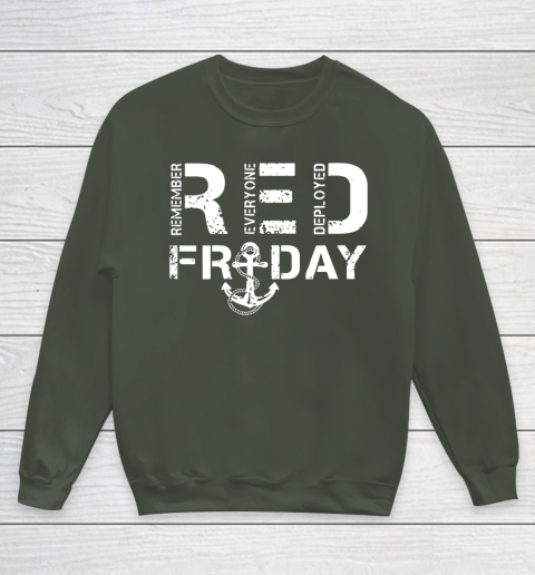 On Fridays We Wear Red Friday Military Navy Soldiers Youth Sweatshirt 8