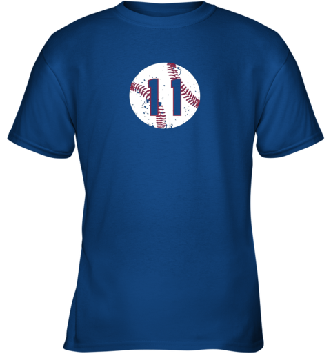 Vintage Baseball Number 11 Shirt Cool Softball Mom Gift Youth T-Shirt 
