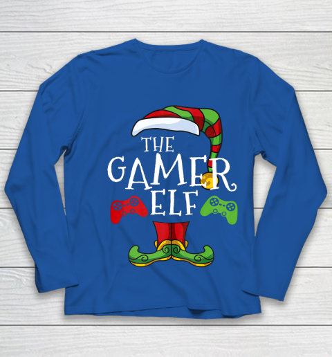 Gamer Elf Family Matching Christmas Funny Gaming Pajama Youth Long Sleeve 7