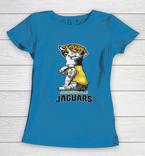 NFL Football My Cat Loves Jacksonville Jaguars Women's T-Shirt 6