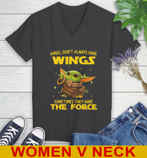 Baby Yoda Angel Don't Always Have Wings They Have The Force Shirt 80