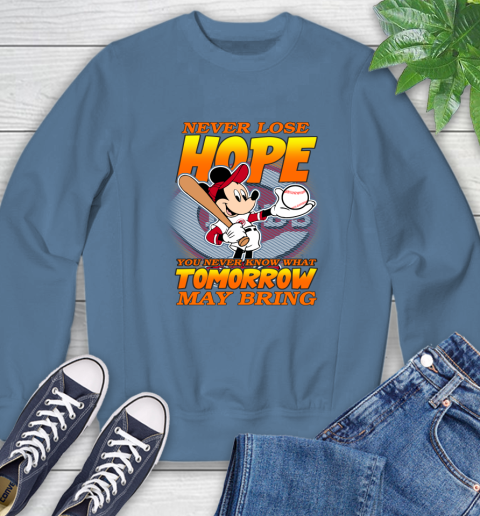 Cincinnati Reds MLB Baseball Mickey Disney Never Lose Hope Sweatshirt 8