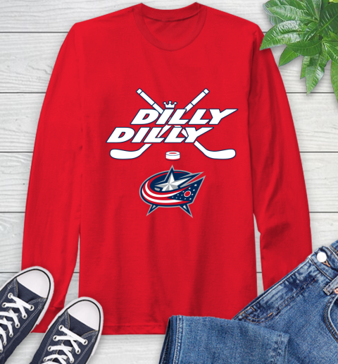 NHL Columbus Blue Jackets Dilly Dilly Hockey Sports Long Sleeve T-Shirt 10