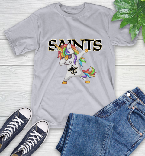 New Orleans Saints NFL Football Funny Unicorn Dabbing Sports T-Shirt 6