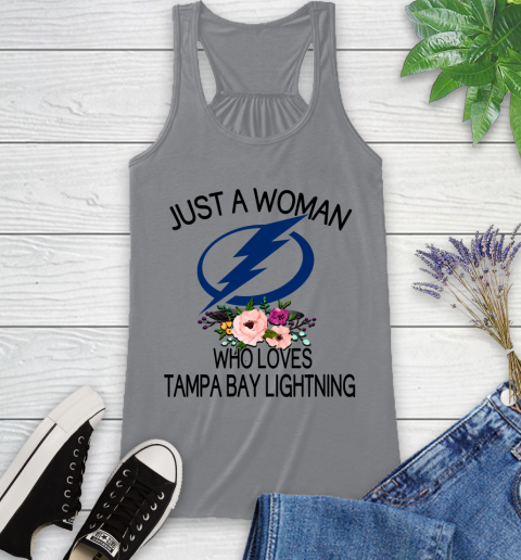 NHL Just A Woman Who Loves Tampa Bay Lightning Hockey Sports Racerback Tank 3