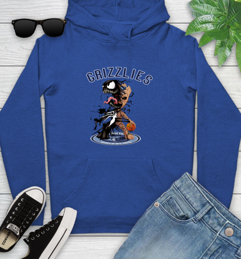 NBA Memphis Grizzlies Basketball Venom Groot Guardians Of The Galaxy Youth Hoodie 9
