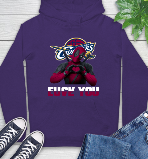 NBA Cleveland Cavaliers Deadpool Love You Fuck You Basketball Sports Hoodie 5