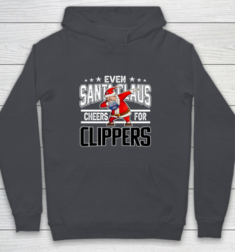 LA Clippers Even Santa Claus Cheers For Christmas NBA Youth Hoodie 5