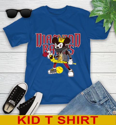 Arizona Diamondbacks MLB Baseball Mickey Peace Sign Sports Youth T-Shirt 9