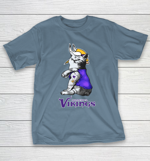 NFL Football My Cat Loves Minnesota Vikings T-Shirt 6
