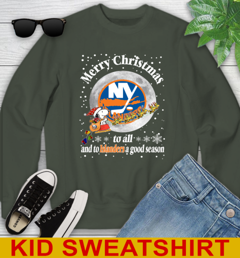New York Islanders Merry Christmas To All And To Islanders A Good Season NHL Hockey Sports Youth Sweatshirt 8