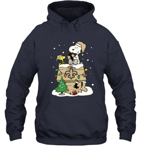 ybf0 a happy christmas with new orleans saints snoopy hoodie 23 front navy