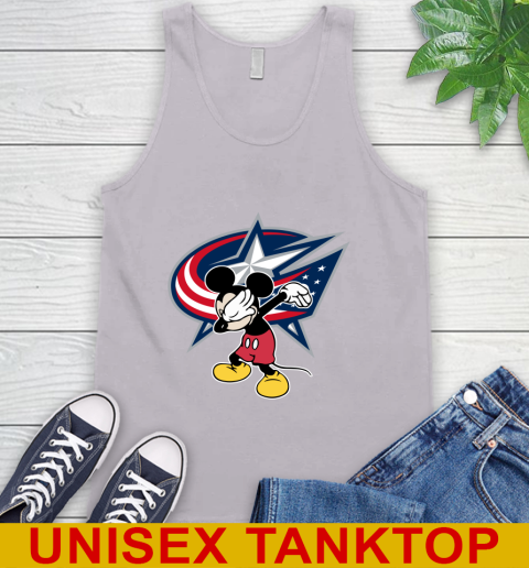 Columbus Blue Jackets NHL Hockey Dabbing Mickey Disney Sports Tank Top 4