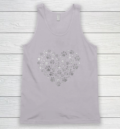 Dog Mom T Shirt Cool Paw Print Heart Women Men Dog Lovers Tank Top 3