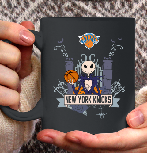 NBA New York Knicks Basketball Jack Skellington Halloween Ceramic Mug 11oz 2