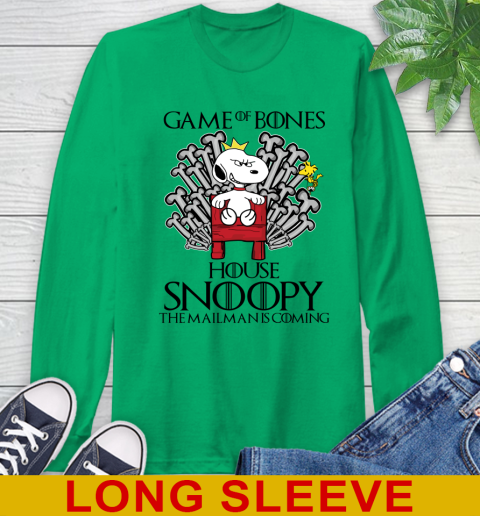 Game of bones house snoopy the mailman is coming tshirt 51