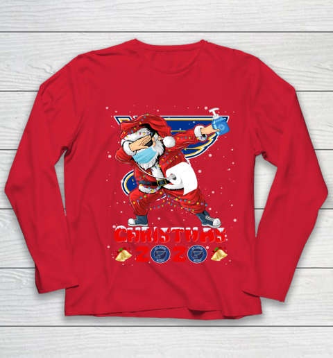 St.Louis Blues Funny Santa Claus Dabbing Christmas 2020 NHL Youth Long Sleeve 8