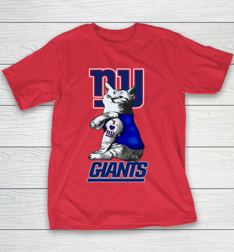 NFL Football My Cat Loves New York Giants Youth T-Shirt 8 NFL Football My Cat Loves New York Giants Youth T-Shirt - Image 8