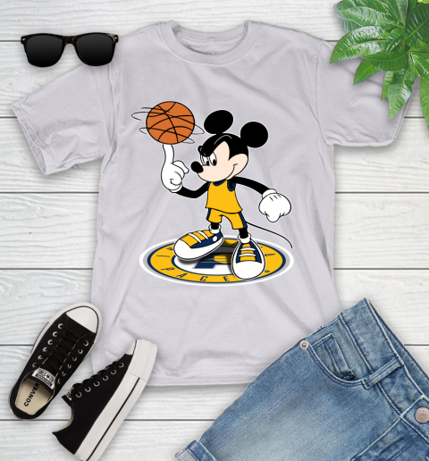 NBA Basketball Indiana Pacers Cheerful Mickey Disney Shirt Youth T-Shirt 4