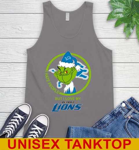 Detroit Lions NFL Christmas Grinch I Hate People But I Love My Favorite Football Team Tank Top 7