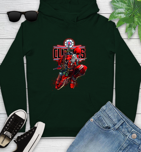 NBA Deadpool Marvel Comics Sports Basketball LA Clippers Youth Hoodie 13