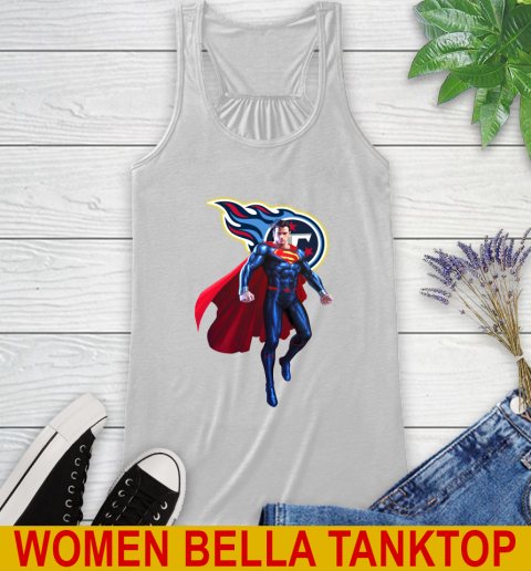 NFL Superman DC Sports Football Tennessee Titans Racerback Tank