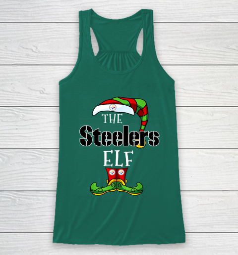 Pittsburgh Steelers Christmas ELF Funny NFL Racerback Tank 5