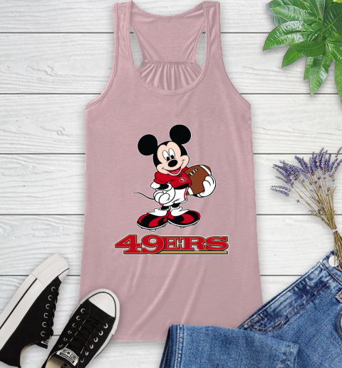 NFL Football San Francisco 49ers Cheerful Mickey Mouse Shirt Racerback Tank 10