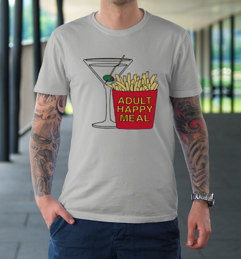Adult Happy Meal Martini And Fries T-Shirt 8
