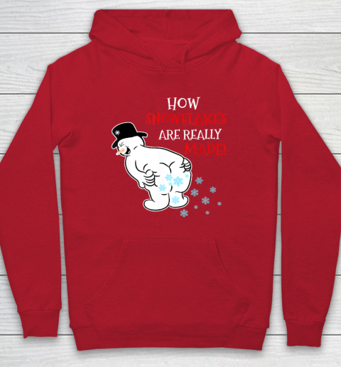 Funny Snowman How Snowflake Are Really Made Christmas Cutome Hoodie 6
