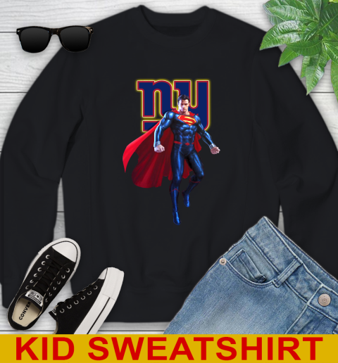 NFL Superman DC Sports Football New York Giants Youth Sweatshirt 2