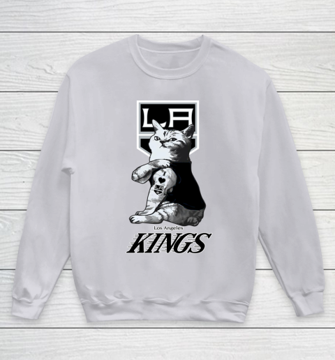 NHL My Cat Loves Los Angeles Kings Hockey Youth Sweatshirt 3