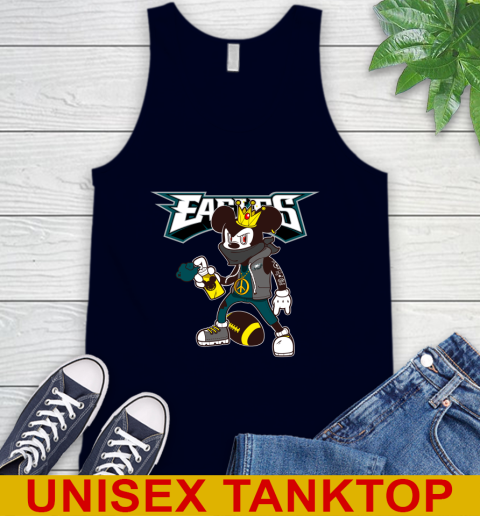 Philadelphia Eagles NFL Football Mickey Peace Sign Sports Tank Top 3