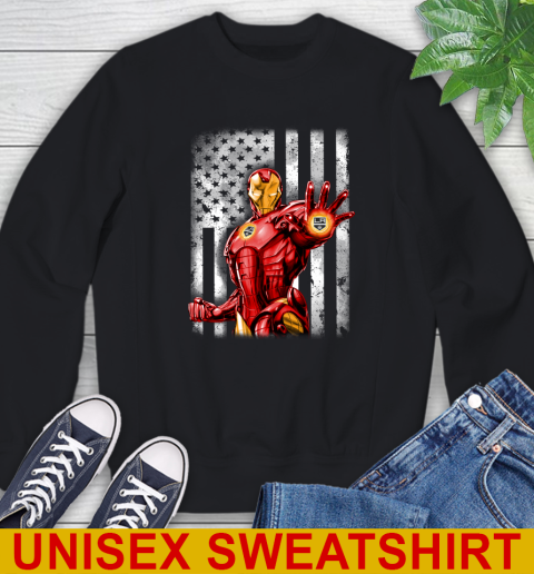 Los Angeles Kings NHL Hockey Iron Man Avengers American Flag Shirt Sweatshirt