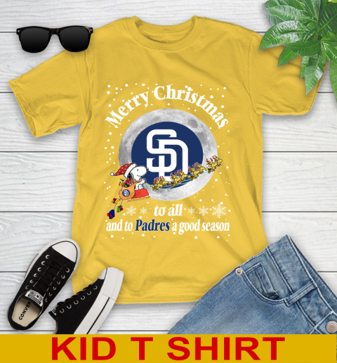 San Diego Padres Merry Christmas To All And To Padres A Good Season MLB Baseball Sports Youth T-Shirt 9