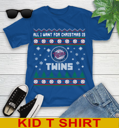 MLB All I Want For Christmas Is Minnesota Twins Baseball Sports 106