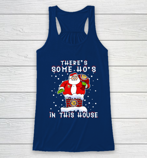 Minnesota Vikings Christmas There Is Some Hos In This House Santa Stuck In The Chimney NFL Racerback Tank 6