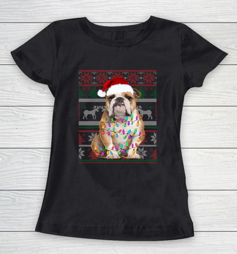 Bulldog Ugly Sweater Christmas Gifts Women's T-Shirt