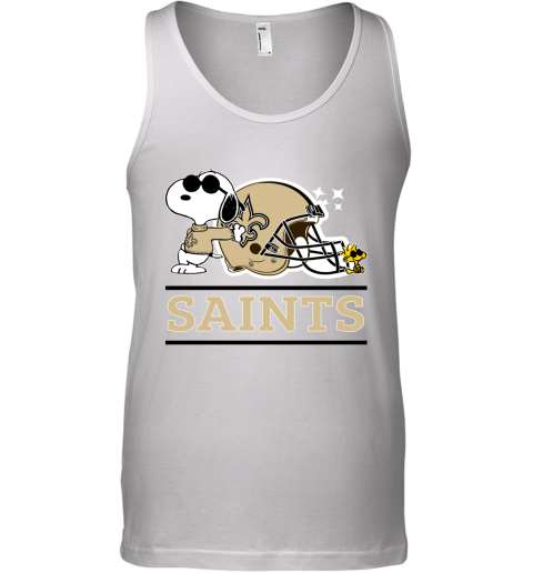 The New Orleans Saints Joe Cool And Woodstock Snoopy Mashup Tank Top
