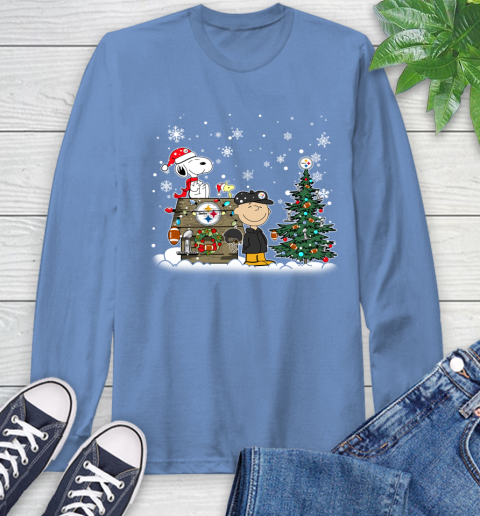 NFL Pittsburgh Steelers Snoopy Charlie Brown Christmas Football Super Bowl Sports Long Sleeve T-Shirt 12