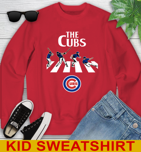 MLB Baseball Chicago Cubs The Beatles Rock Band Shirt Youth Sweatshirt 7