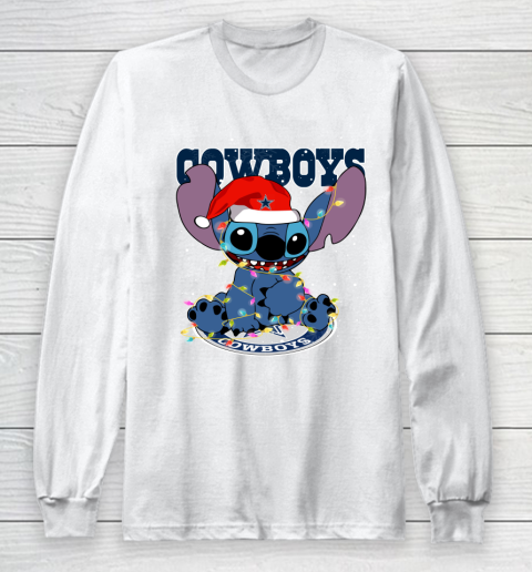 Dallas Cowboys NFL Football noel stitch Christmas Long Sleeve T-Shirt