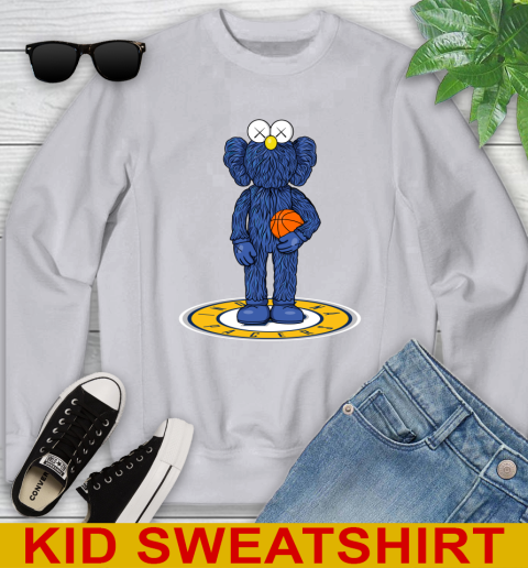 NBA Basketball Indiana Pacers Kaws Bff Blue Figure Shirt Youth Sweatshirt 4