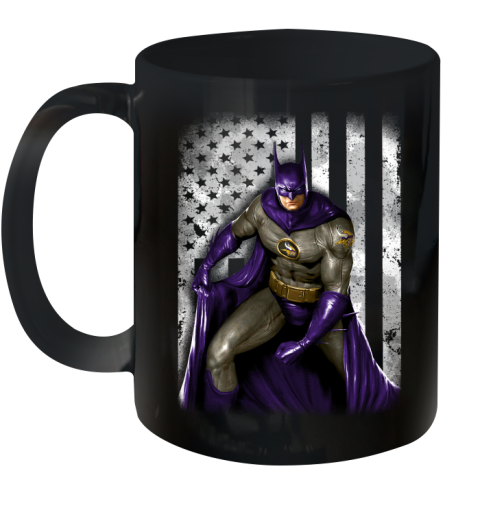 Minnesota Vikings NFL Football Batman DC American Flag Shirt Ceramic Mug 11oz