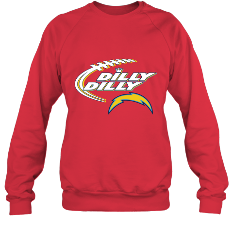 NFL Los Angeles Chargers Dilly Dilly Football Sports utRBX07yZlR sweatshirt 35 95 151514 front red