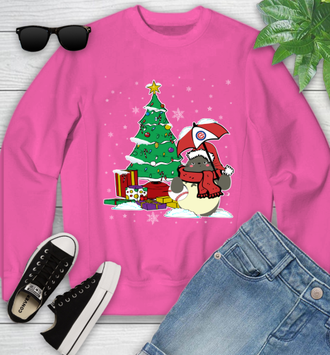 Chicago Cubs MLB Baseball Cute Tonari No Totoro Christmas Sports Youth Sweatshirt 6