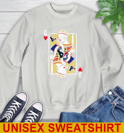 NFL Football Houston Texans The Queen Of Hearts Card Shirt Sweatshirt 5