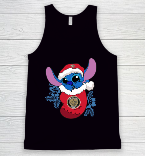 New Orleans Saints Christmas Stitch In The Sock Funny Disney NFL Tank Top